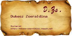 Dukesz Zseraldina névjegykártya